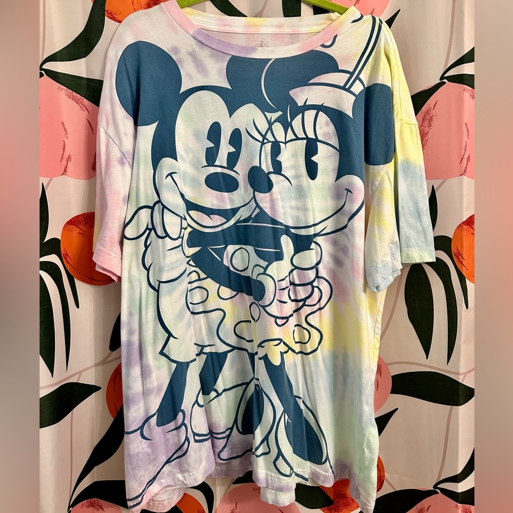 WDW retro pastel tie dye tshirt